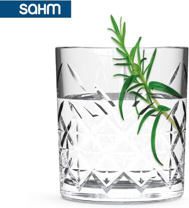 Набір склянок для віскі Sahm 200 мл, 6 шт – склянки для дегустації віскі, ідеальні також для джину та рому, преміум якість