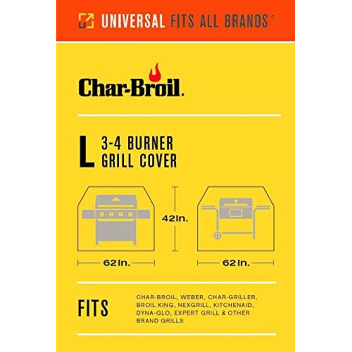 Чохол для гриля Char-Broil Performance, 3-4 конфорки, великий, чорний