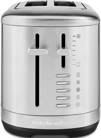 Тостер KitchenAid для 2 скибок, ретро дизайн, нержавіюча сталь - 7 функцій
