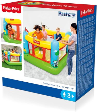 Надувний батут Bestway Fisher-Price Bouncetastic 175x173x135 см для дітей