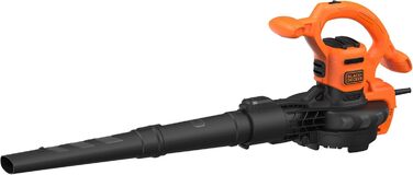 Black+Decker BEBLV260: Електричний листозбірник/садовий повітродув 3-в-1 з подрібнювачем, 2600 Вт, 315 км/год, 40л, для тераси, доріжок, під'їзної дороги