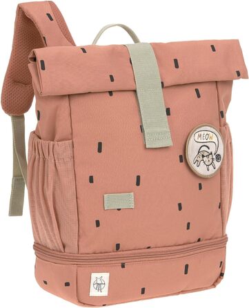 Дитячий рюкзак LÄSSIG Rolltop з нагрудним ременем, водовідштовхувальний, 11 л, карамельний колір, Happy Prints