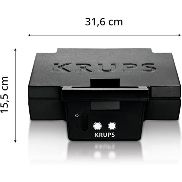 Тостер для сендвічів Krups FDK451: трикутні тости, антипригарне покриття, 850 Вт