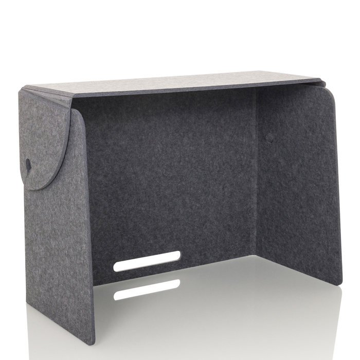 Перегородка для офісу FLEXMIUT FOLD сірого кольору PET 80x60x40, розкладні/вільностоячі hjh OFFICE