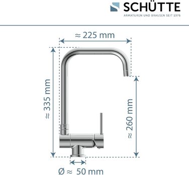 Змішувач кухонний SCHÜTTE 24550 WINDOW для мийки, поворотний 360°, хром