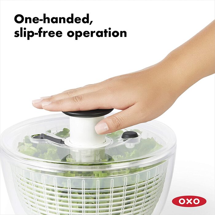 OXO Good Grips Салатниця-віджимник з ситом та кришкою, зелена – для сушіння салату