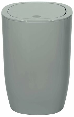 Кошик для сміття з маятниковою кришкою Spirella Pure, 5 л, пластик, для ванної, колір тауп