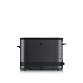 Тостер WMF Küchenminis для 1 тосту XXL, з підставкою для булочок, розморожування, 7 рівнів підсмажування, 600 Вт, нержавіюча сталь, чорний матовий
