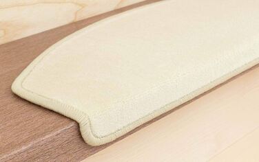 Комплект килимків для сходів Metzker Vorwerk Uni, напівкруглі, окремо та в наборі, світло-бежеві, 26 шт.