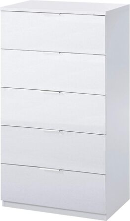 Комод з п'ятьма шухлядами Arctic-білий 60x110x40 см
