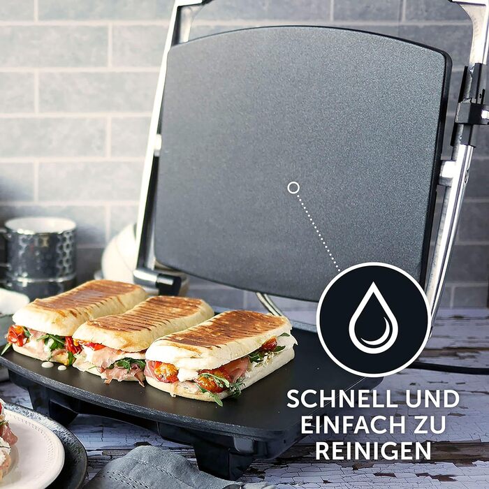 Сендвічниця Breville VST026X для 4 тостів, паніні, нержавіюча сталь, кафе-стиль