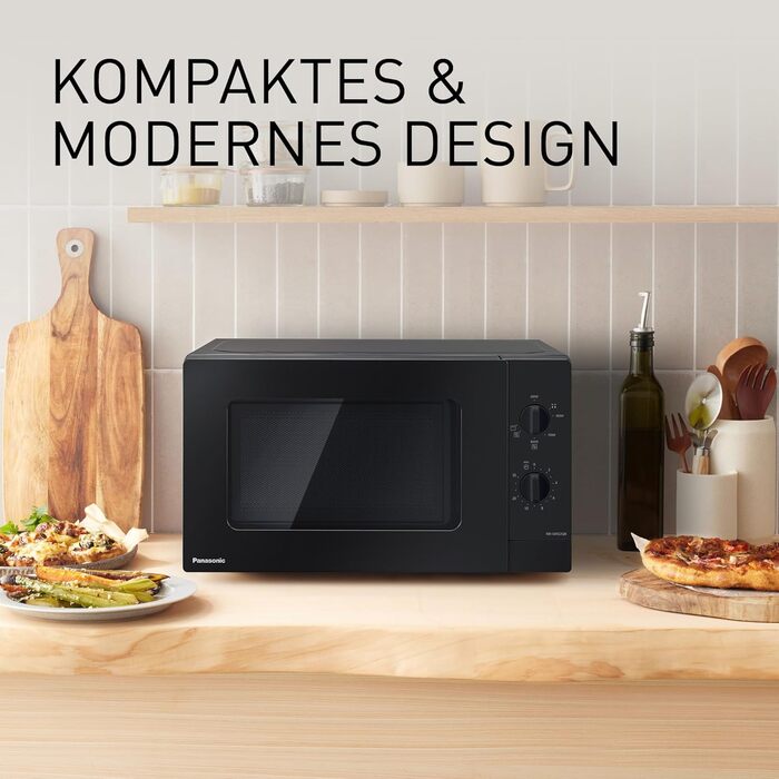Мікрохвильова піч Panasonic NN-ST21QWEPG 20л з грилем, чорна - 800 Вт, 11 програм, LED-дисплей