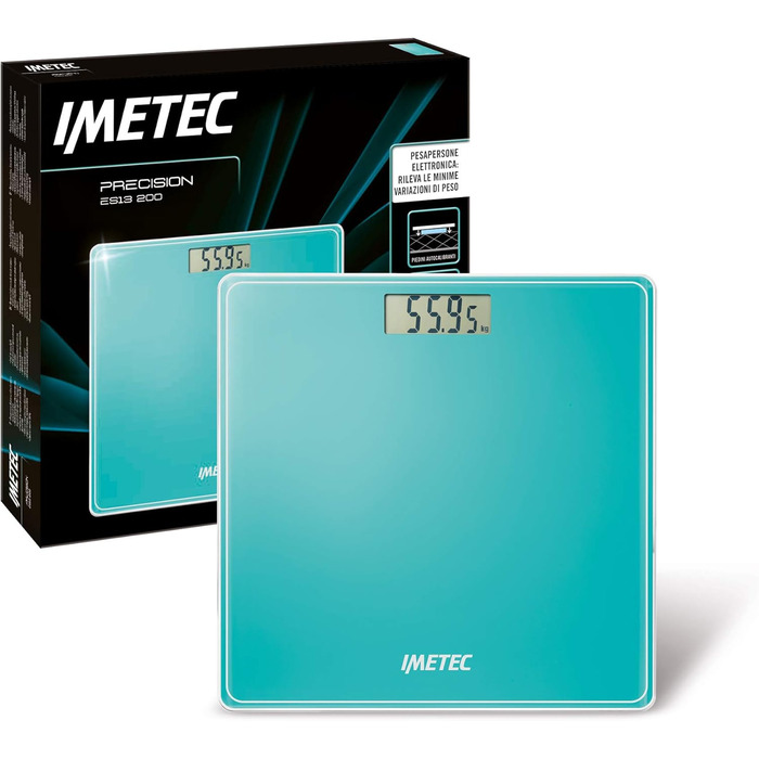 Електронна вага Imetec Precision ES13 200, до 180 кг, LCD-дисплей, загартоване скло, батарейки в комплекті
