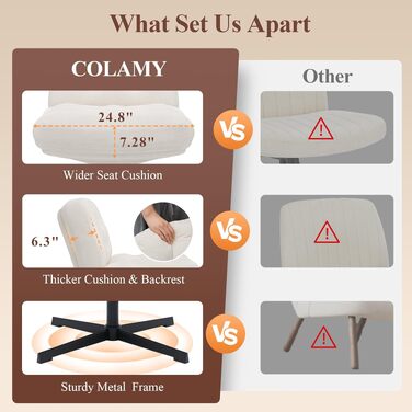 Крісло офісне шкіряне COLAMY XXL для дому та офісу, біле, з регульованими підлокітниками, широке сидіння 59 см, витримує до 181 кг