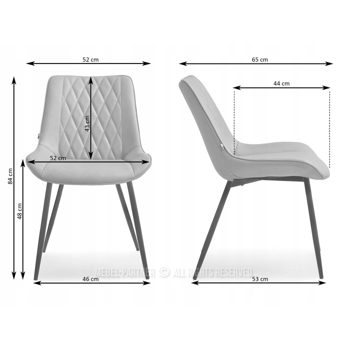 Стілець Mebel-Partner, тканина, бежевий, 1 шт.