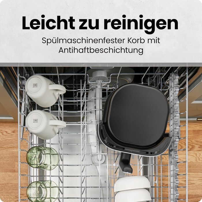 Фритюрниця без олії Chefman 5.7L з Hi-Fry технологією, сенсорне управління, антипригарне покриття, чорна