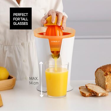 Цитрусовий прес електричний Taurus Citrus Compact 800 мл, білий - подвійний рух, BPA-free, компактний