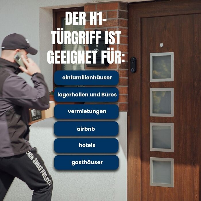 Електронний дверний замок-ручка BOT SMART Lock 72 мм TTlock Bluetooth з функцією відбитка пальця
