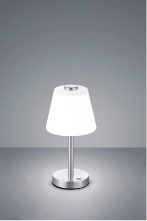 Настільна лампа Trio Emerald 4 Вт, інтегрований LED, матовий нікель, 15x15x29 см