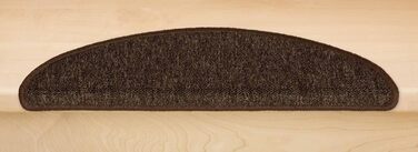 Набір килимків для сходів Metzker, малий формат, 55x15x3,5 см, кава, 15 шт. – для гвинтових і компактних сходів