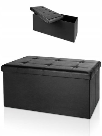 Оббитий пуф Wide Decor, чорний