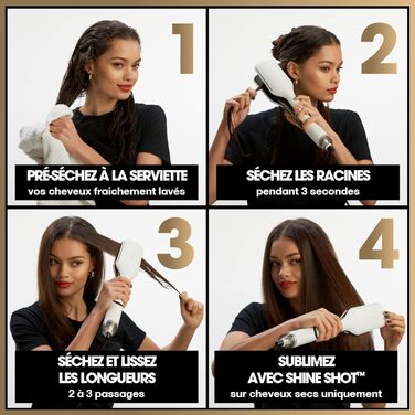 ghd Duet Styler – 2-в-1 випрямляч і фен, стайлер гарячого повітря для укладки вологого волосся, чорний