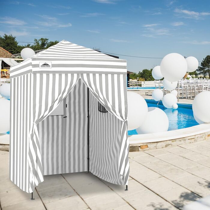 Розкладана переодягальня Eagle Peak Flex Ultra Compact - 1.2 x 1.2 м (5x5 ft) для басейну, фотосесій та кемпінгу, білий колір