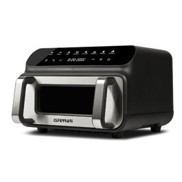 Мультифункціональна аерофритюрниця та BBQ-гриль G3 Ferrari Friggisano BBQ G10181, 2000 Вт, 10 л XXL, 8 програм, бездимовий гриль, BPA- та PFOA-safe, чорний/сріблястий