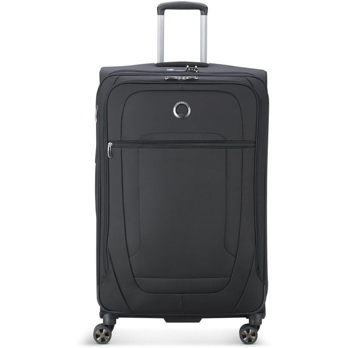 Велика м’яка валіза DELSEY PARIS Helium DLX 123 л, чорна, розсувна, 83x50x33 см
