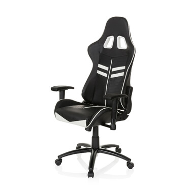 Ігрове крісло / Офісне крісло LEAGUE PRO Штучна шкіра Чорний / Білий HJH OFFICE