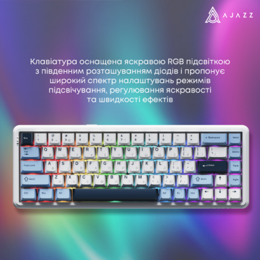Дротова магнітна клавіатура Ajazz AK680 MAX Magnetic switches Blue White Dark Blue (AK680-M-BWD-AW)