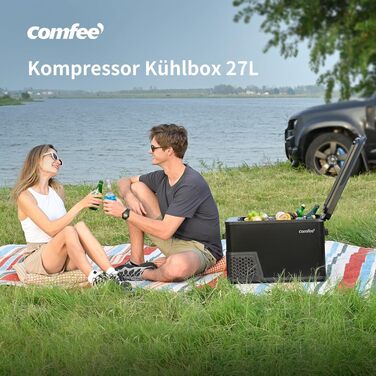 Автомобільний холодильник Comfee RCP43DS3(E) 43л, компресорний, двозонний, 12/24В, 220В, LED, ECO-режим, для дому та авто