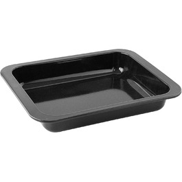 Прямокутна форма для запікання Zenker 33x25 см, емальована, чорна, з високим бортом, спеціальна для духовки