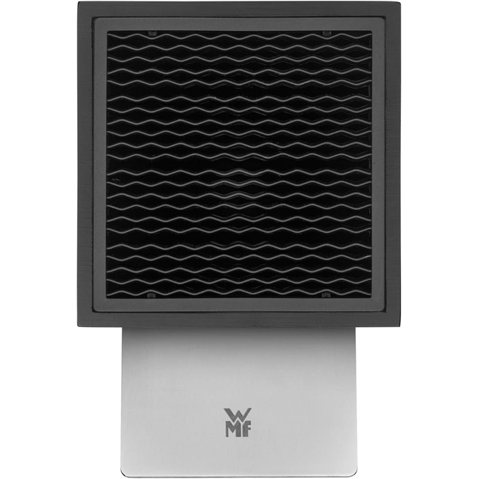 Підставка для ножів WMF FlexTec, чорна, для 15 кухонних ножів, нержавіюча сталь Cromargan 18/10 та якісний пластик