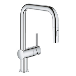 Змішувач кухонний GROHE Minta з висувним душем, 2 режими, 360° поворотний, економія води, для мийки - 32321002