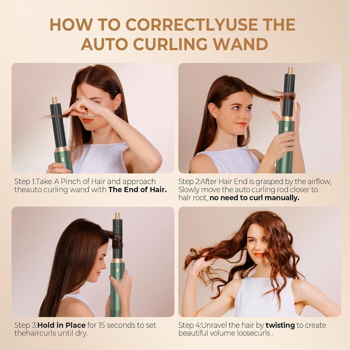 MogaWave Air Styler Pro 6 в 1: Фен-щітка, стайлер для волосся 1000W (Сірий)