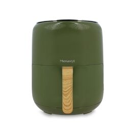 Аерофритюрниця MENASTYL Colorama без олії, 4.5 л, 8 програм, до 200°C, таймер 1 год, без PFAS, колір олива, 6025006