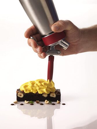 Сифон для збивання вершків iSi Gourmet Whip Plus 500 мл з нержавіючої сталі, для вершків, соусів, супів, еспум і десертів, сумісний з капсулами iSi
