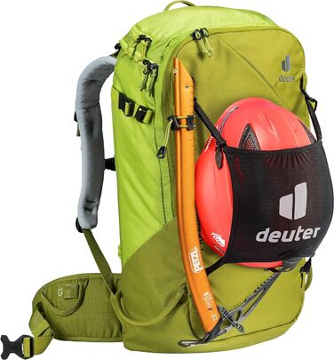 Жіночий туристичний рюкзак Deuter Freerider Pro 32+10 л, для лижних турів, зелено-жовтий